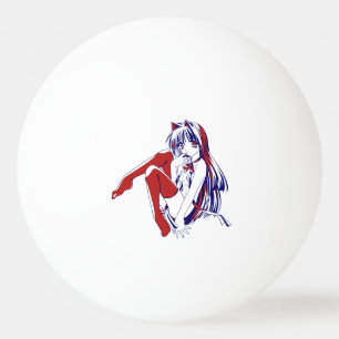 Amerikanischer Manga Neko Catgirl Kawaii Anime Tischtennisball