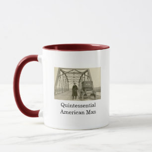 Amerikanischer Mann echtes Foto Kaffeetasse