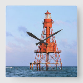 Amerikanischer Masse-Leuchtturm, Florida-Schlüssel Quadratische Wanduhr