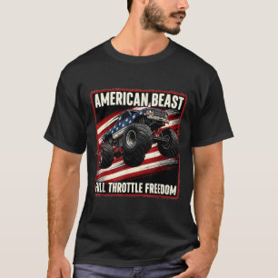 Amerikanischer Monstertruck patriotische Freiheit T-Shirt