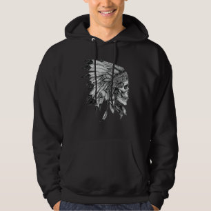 Amerikanischer Motorrad-Totenkopf Native Indian Ea Hoodie