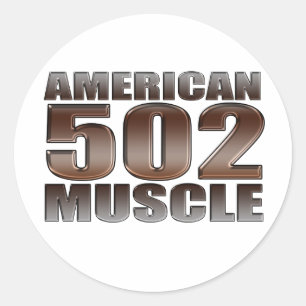 amerikanischer Muscle 502 Chevy Big Block Kastenmo Runder Aufkleber