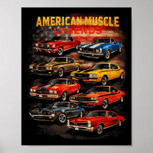 Amerikanischer Muscle-Legenden-Klassiker-Automobil Poster