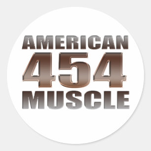 amerikanischer Muskel 454 Runder Aufkleber