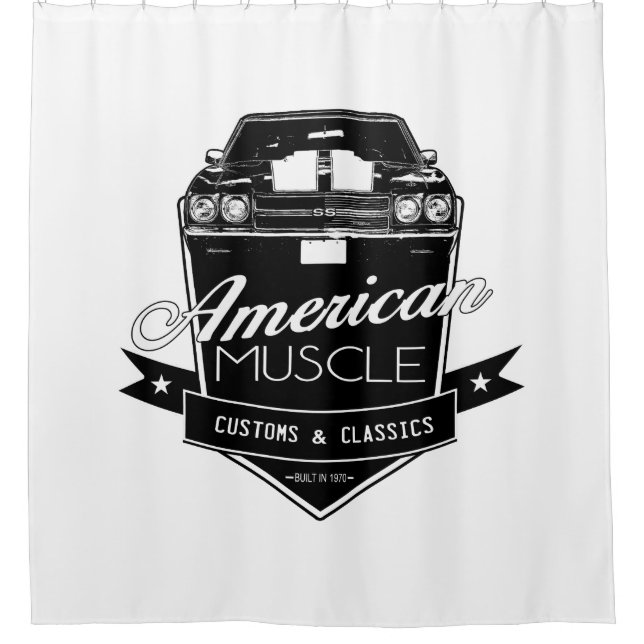 Amerikanischer Muskel Chevelle Duschvorhang (Vorderseite)