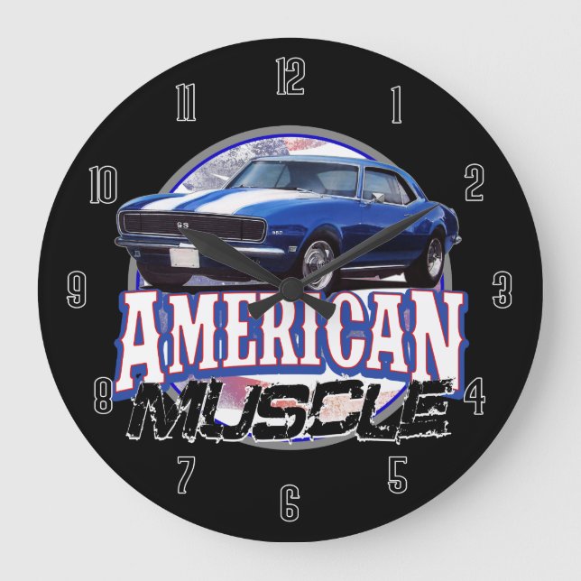 Amerikanischer Muskel Große Wanduhr (Vorderseite)