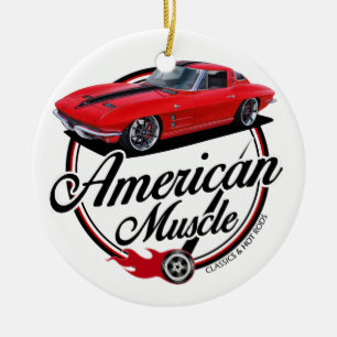 Amerikanischer MuskelStingray Keramik Ornament