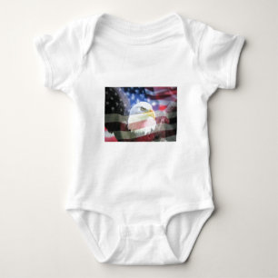 Amerikanischer nationaler Patriotismus. Die Flagge Baby Strampler