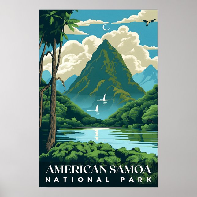 Amerikanischer Nationalpark Samoa Naturschutzgebie Poster (Vorne)
