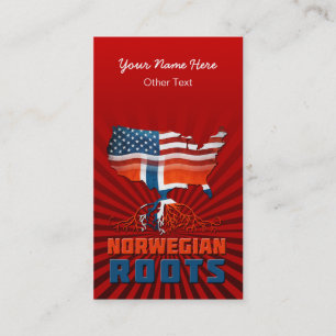 Amerikanischer Norweger wurzelt Visitenkarten Visitenkarte