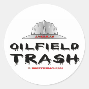 Amerikanischer Ölfeld-Abfall-Aufkleber Runder Aufkleber