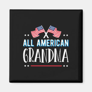 Amerikanischer Oma 4. Juli Frauen Mädchen USA Herr Magnet