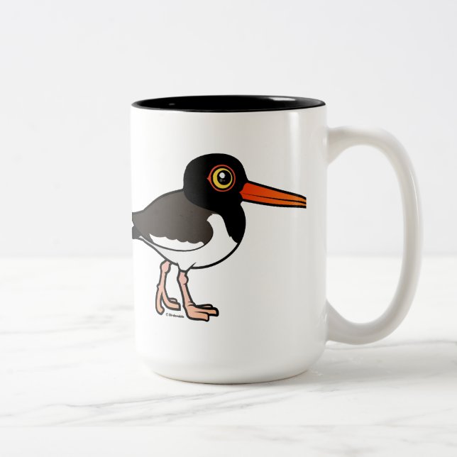 Amerikanischer Oystercatcher Zweifarbige Tasse (Rechts)