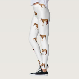 Amerikanischer Paint Horse Aquarell-Reitkunst Leggings