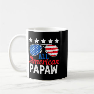 Amerikanischer Papaw Retro 4. Juli Patriotisch Kaffeetasse