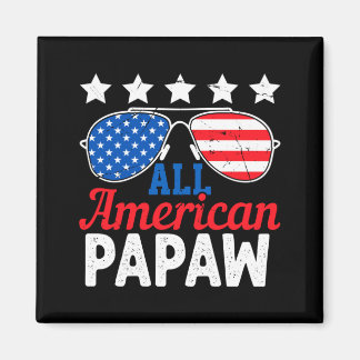 Amerikanischer Papaw Retro 4. Juli Patriotisch Magnet