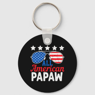 Amerikanischer Papaw Retro 4. Juli Patriotisch Schlüsselanhänger