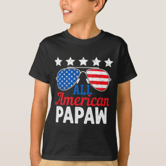 Amerikanischer Papaw Retro 4. Juli Patriotisch T-Shirt