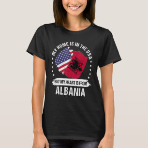 Amerikanischer Patriot Albanien-Flagge Amerikanisc T-Shirt