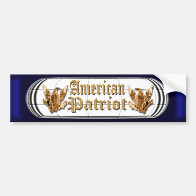Amerikanischer Patriot Autoaufkleber (Vorne)