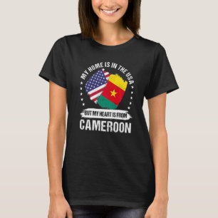 Amerikanischer Patriot Kamerun-Flagge Amerikanisch T-Shirt