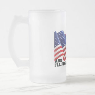 Amerikanischer Patriot Mattglas Bierglas