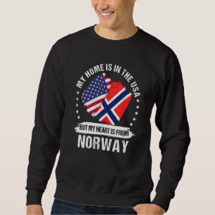 Amerikanischer Patriot Norwegen Flagge Amerikanisc Sweatshirt
