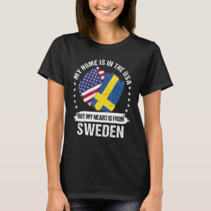 Amerikanischer Patriot Schweden-Flagge Amerikanisc T-Shirt