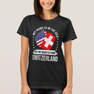 Amerikanischer Patriot Schweiz Flagge Amerikanisch T-Shirt