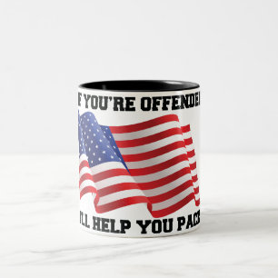 Amerikanischer Patriot  Zweifarbige Tasse