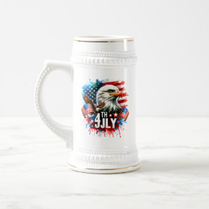 Amerikanischer patriotischer Adler Sublimation-619 Bierglas