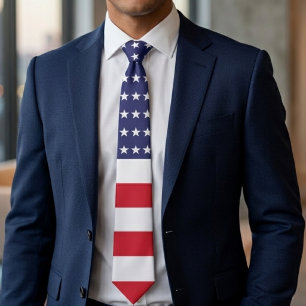 Amerikanischer Patriotismus USA-Flagge Krawatte