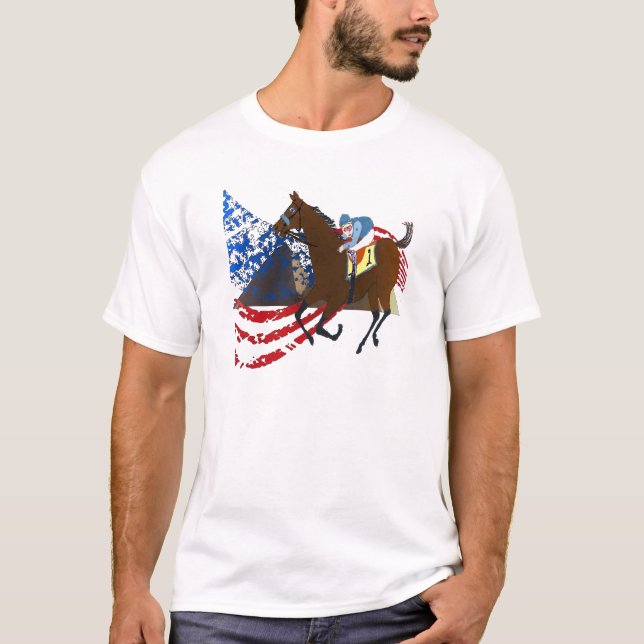 amerikanischer Pharao-Pferderennenentwurf T-Shirt (Vorderseite)