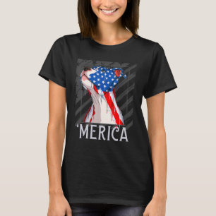 Amerikanischer Pitbull 4. Juli Merica Hund USA-Fla T-Shirt
