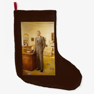 Amerikanischer Präsident James Earl Carter Oval Of Großer Weihnachtsstrumpf