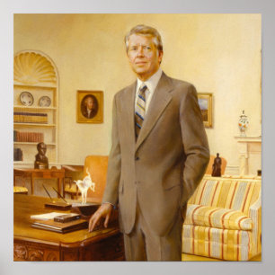 Amerikanischer Präsident James Earl Carter Oval Of Poster