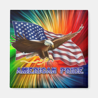 AMERIKANISCHER PRIDE EAGFL UND FLAG MAGNET