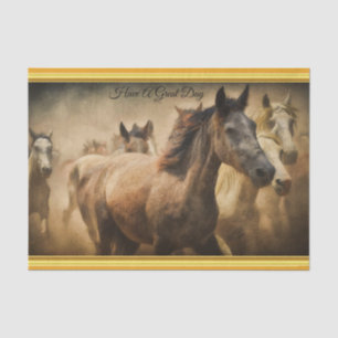Amerikanischer Quarterhorse mit einem Seidenpapier
