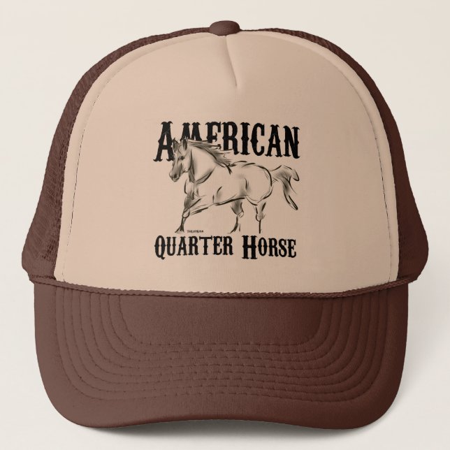 Amerikanischer Quarterhorse Truckerkappe (Vorderseite)