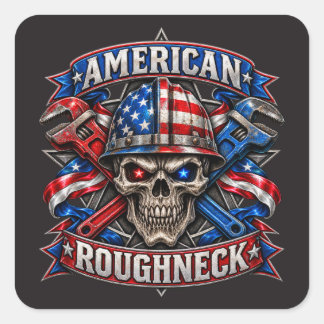 AMERIKANISCHER RABAUKEN QUADRATISCHER AUFKLEBER