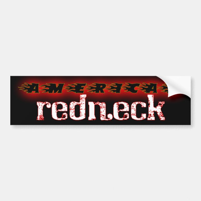 Amerikanischer Redneck Autoaufkleber (Vorne)