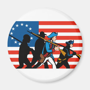 amerikanischer revolutionärer Soldatpatriot Magnet