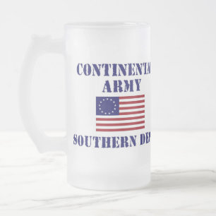 Amerikanischer Revolutionärs-Kriegs-kontinentales Mattglas Bierglas