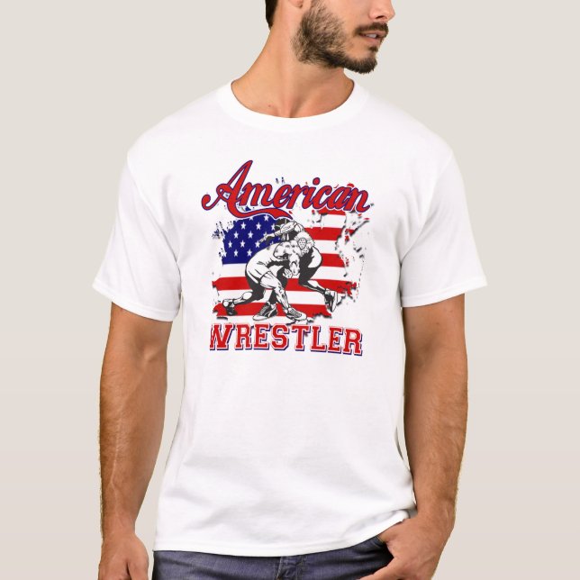 AMERIKANISCHER RINGKÄMPFER T-Shirt (Vorderseite)