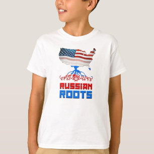 Amerikanischer Russe wurzelt T - Shirts