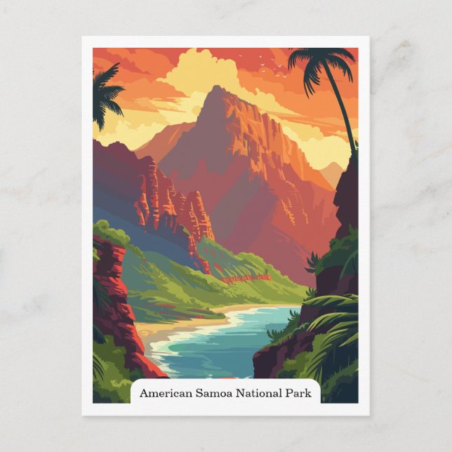 Amerikanischer Samoa-Nationalpark Regenwald Postkarte (Vorderseite)