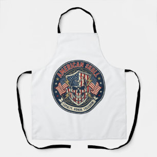 Amerikanischer Schädel Patriotischer Patriotischer Schürze