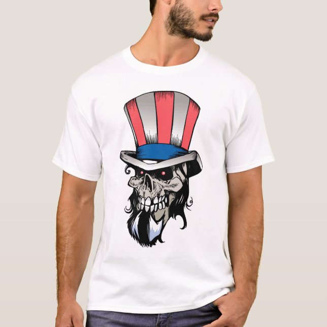 Amerikanischer Schädel T-Shirt (Vorderseite)