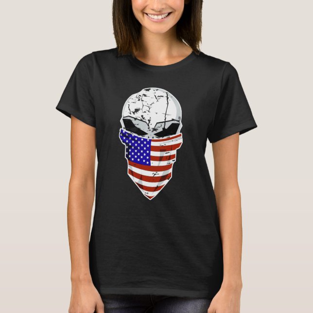 Amerikanischer Schädel T-Shirt (Vorderseite)