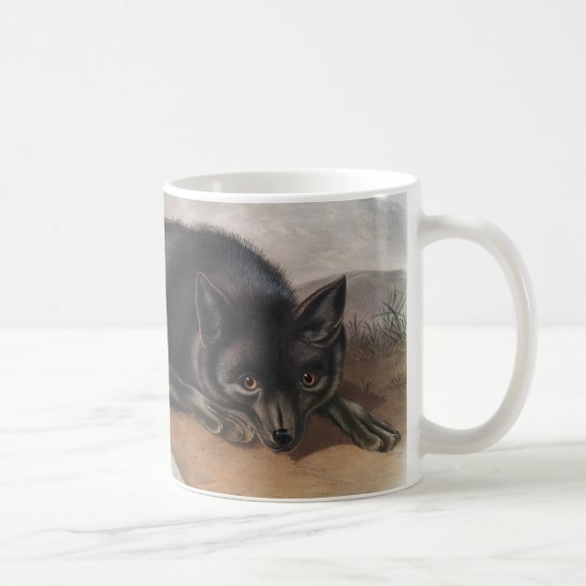 Amerikanischer Schwarzfuchs oder Silberfuchs (Vulp Kaffeetasse (Rechts)